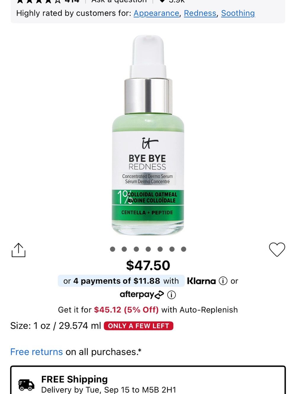 IT Bye Bye Redness Concentrated Dermo Serum - Green